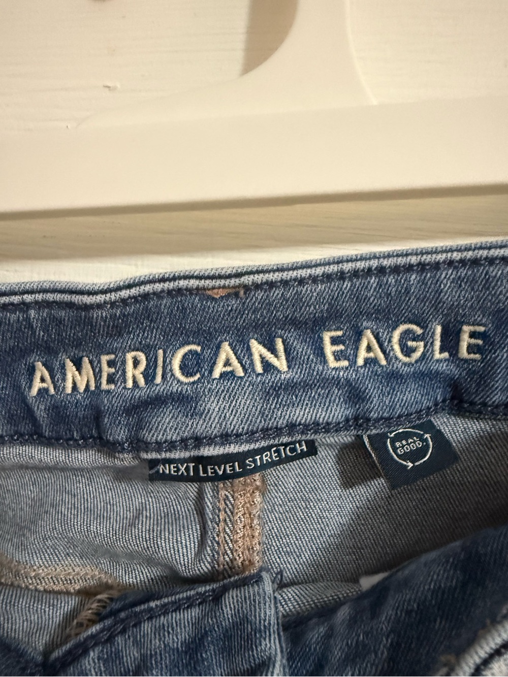 American Eagle Outfitters Distressed Blue Flare Jeans - Picture 3 of 4
